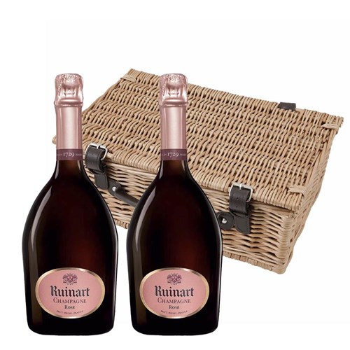 Ruinart Rose Champagne 75cl Twin Hamper (2x75cl)
